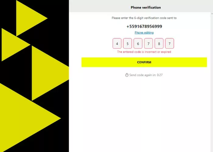 Ao inserir o código no Parimatch você poderá entrar na sua conta